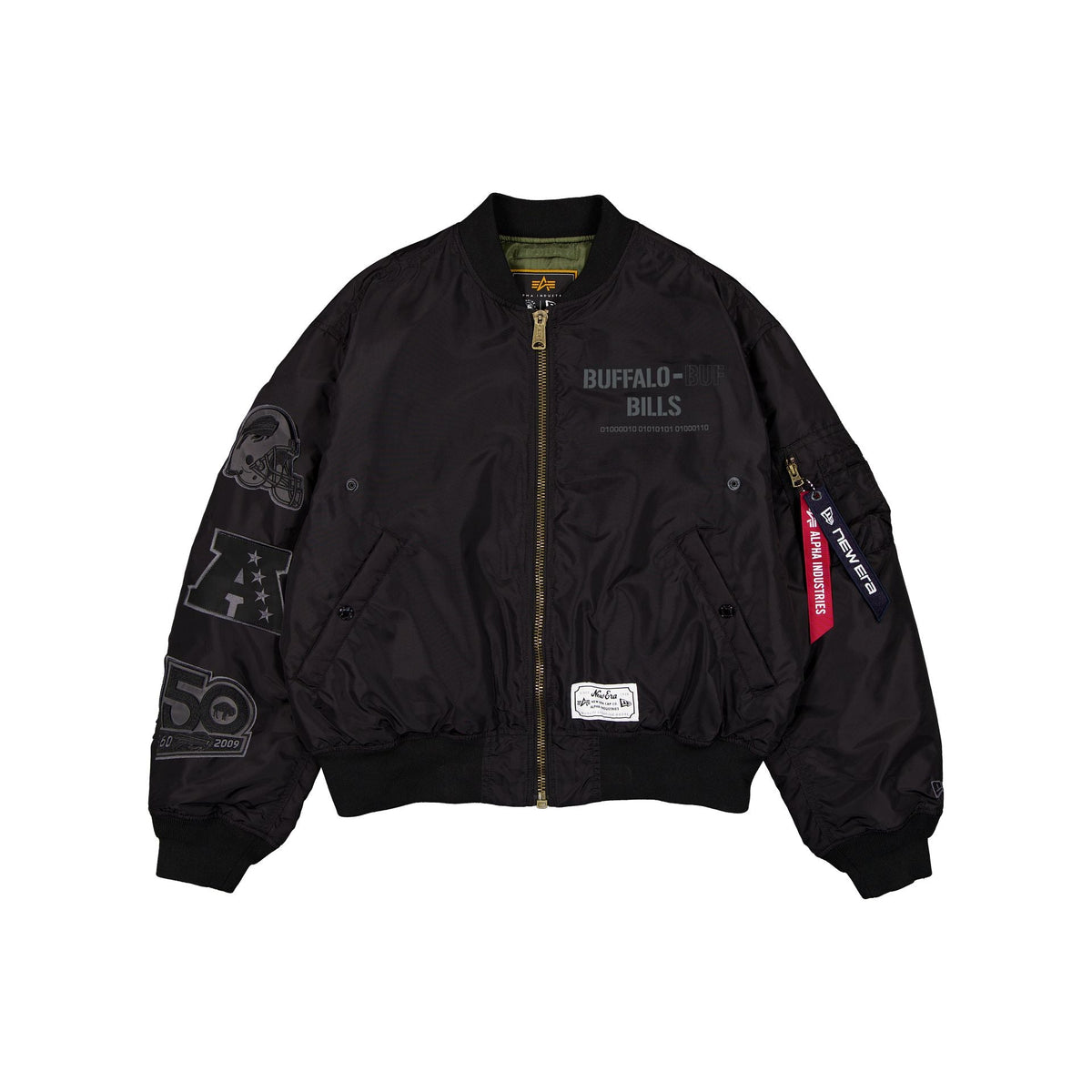 Alpha Industries x Buffalo Bills Black 2-in-1 MA-1 Flight Jacket + Vest