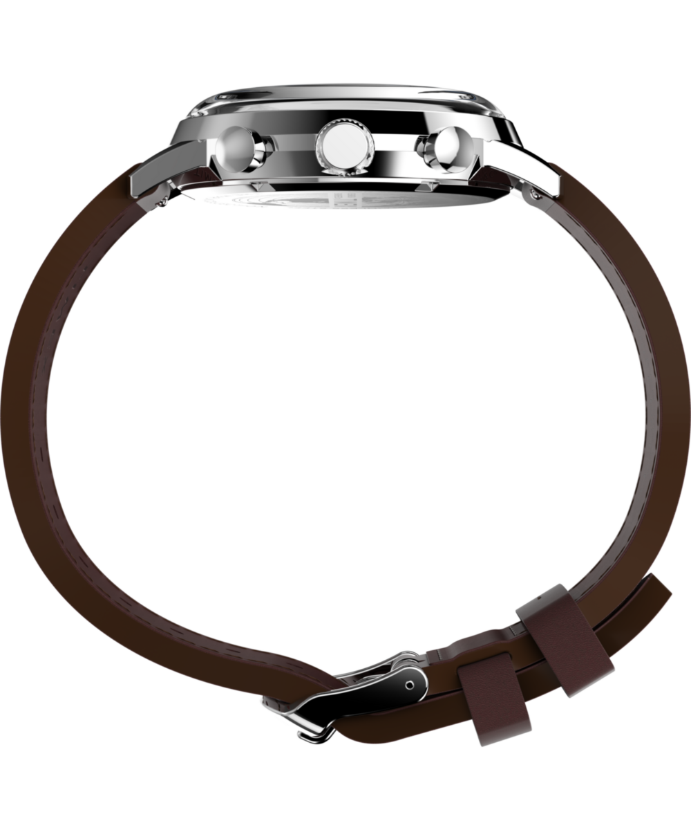 Marlin® Chronograph Tachymeter 40mm Leather Strap Watch