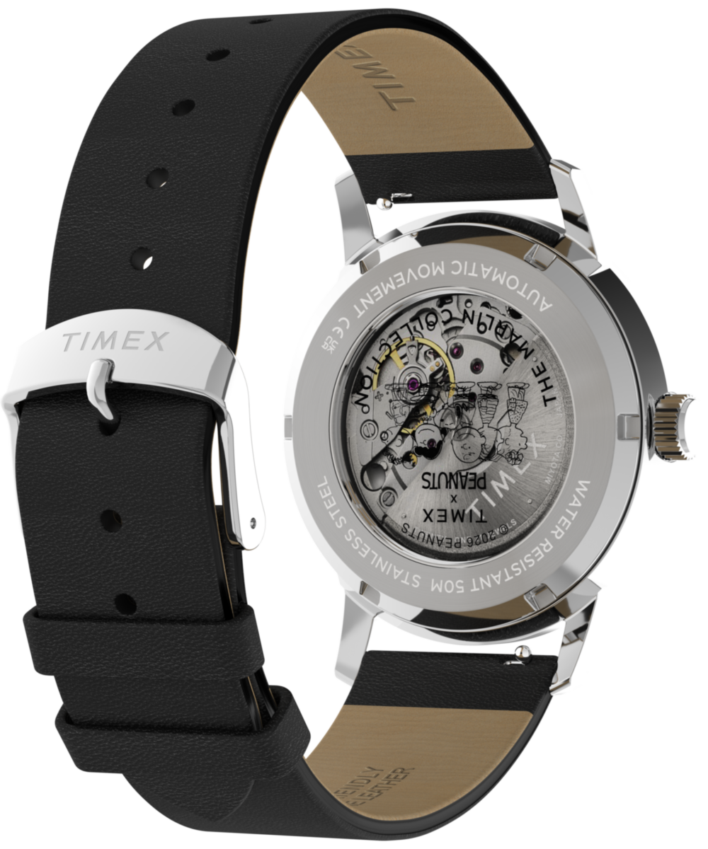 Peanuts® x Timex Marlin® Automatic Soccer 40mm Leather Strap Watch