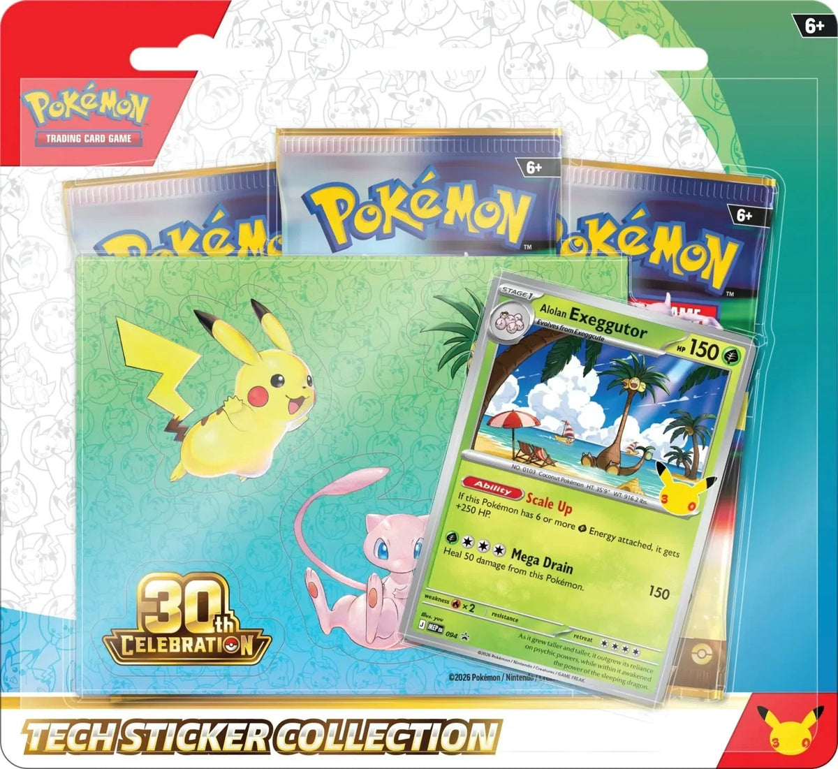 🔥2026 Christmas Gift🎄: 30th Celebration Tech Sticker Collection (Alolan Exeggutor)