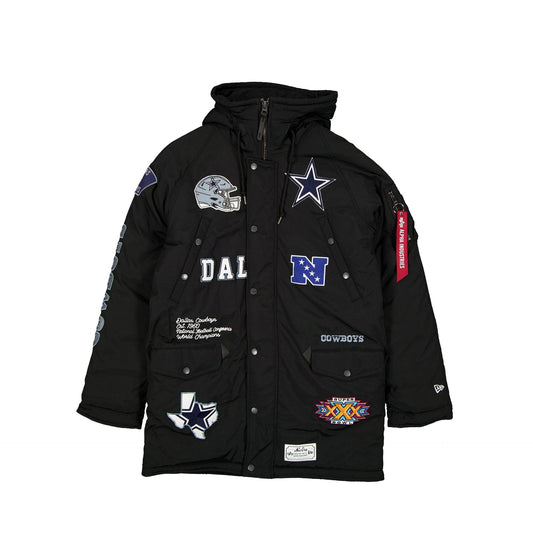 Alpha Industries x Dallas Cowboys Black N-3B Parka Jacket