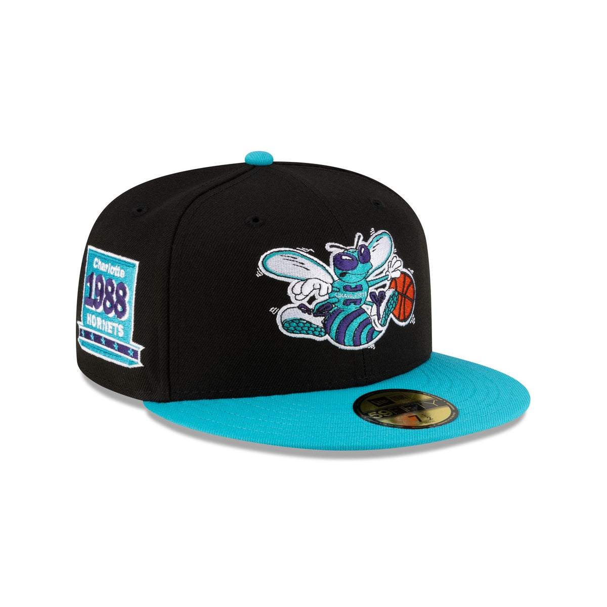 Charlotte Hornets 1988-2002 Hardwood Classics Black 59FIFTY Fitted Hat