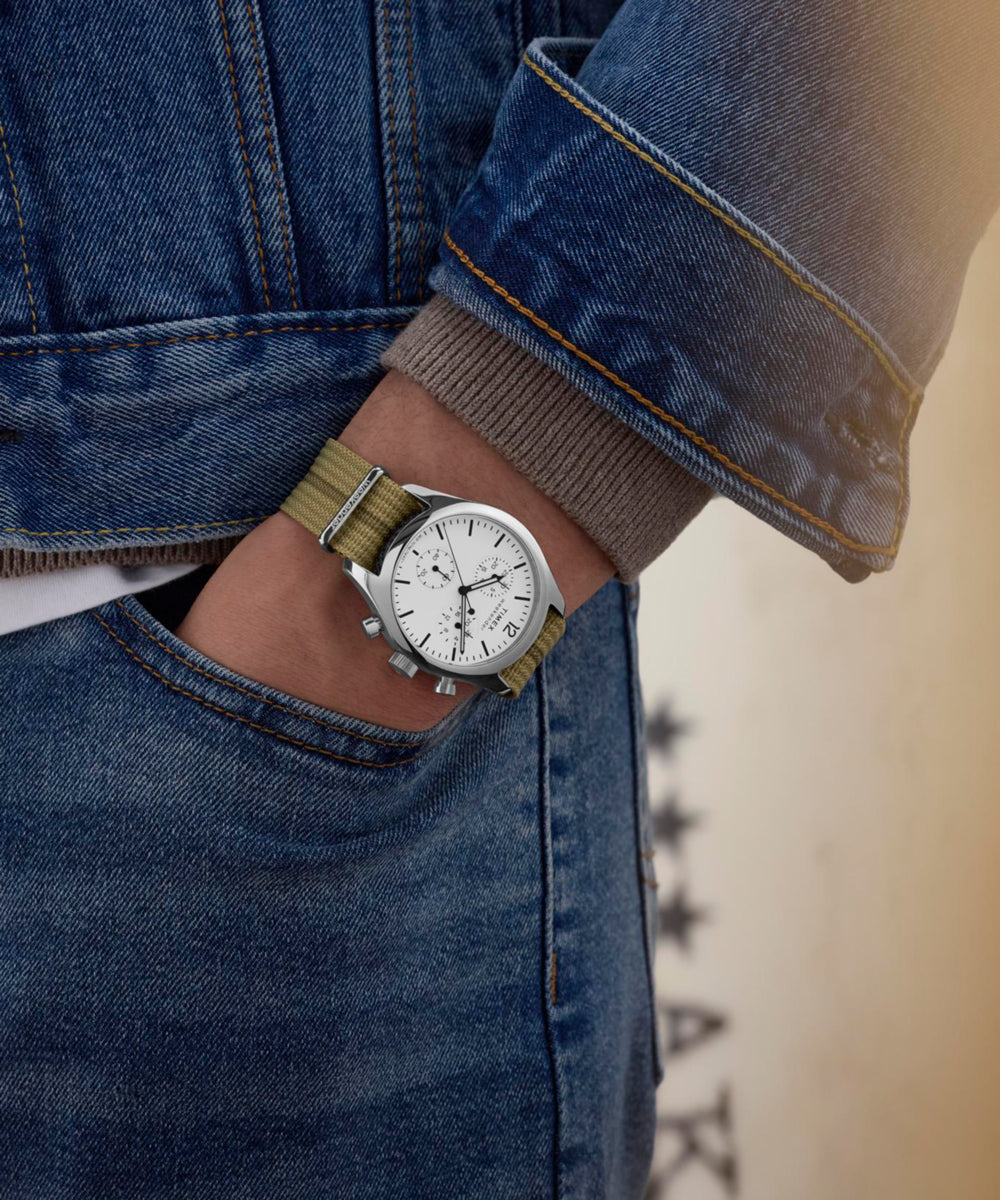 Timex Weekender New England Chronograph 40mm Eco-Conscious Fabric Strap Watch