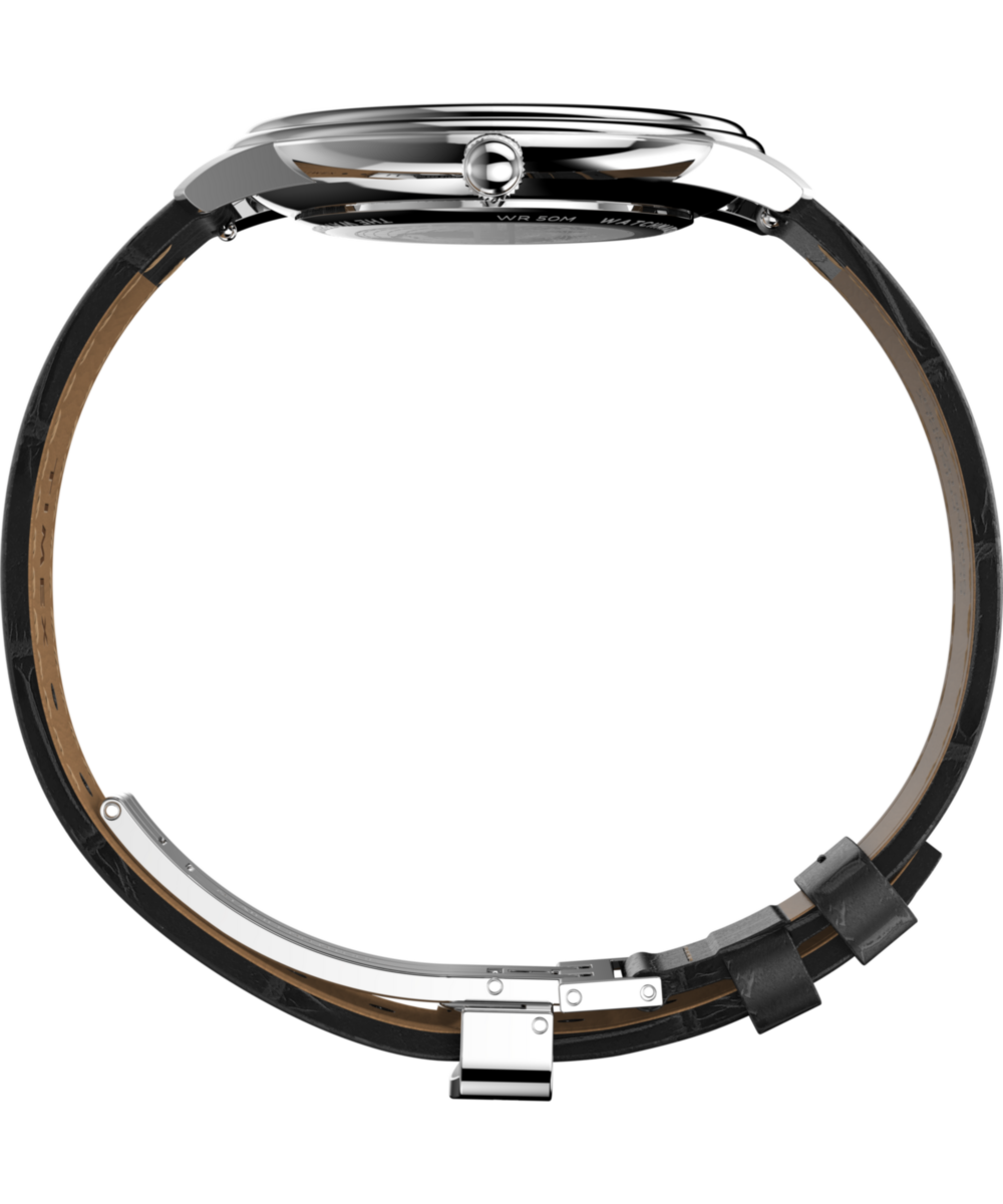Waterbury Metropolitan Sub-Second 39mm Leather Strap Watch 